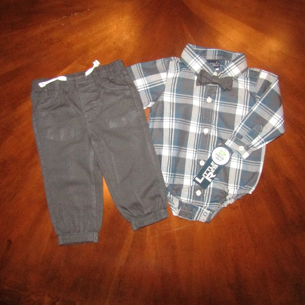 Little Rebels baby boys 3 piece outfit 6-9 months